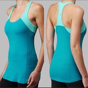 LULULEMON Inner Strength Tank Turquoise Blue 8